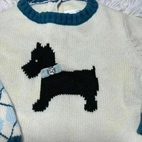 Gymboree Girls NWOT My Best Friend Argyle Dog Sweater - Picture 3 of 8